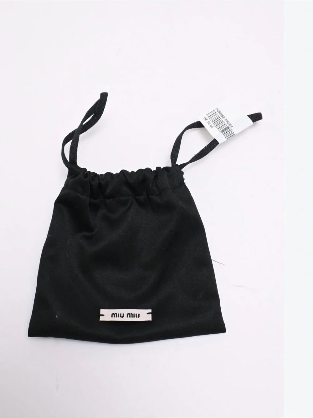 ♥️NEW Miu Miu Black Drawstring Dustbag medium